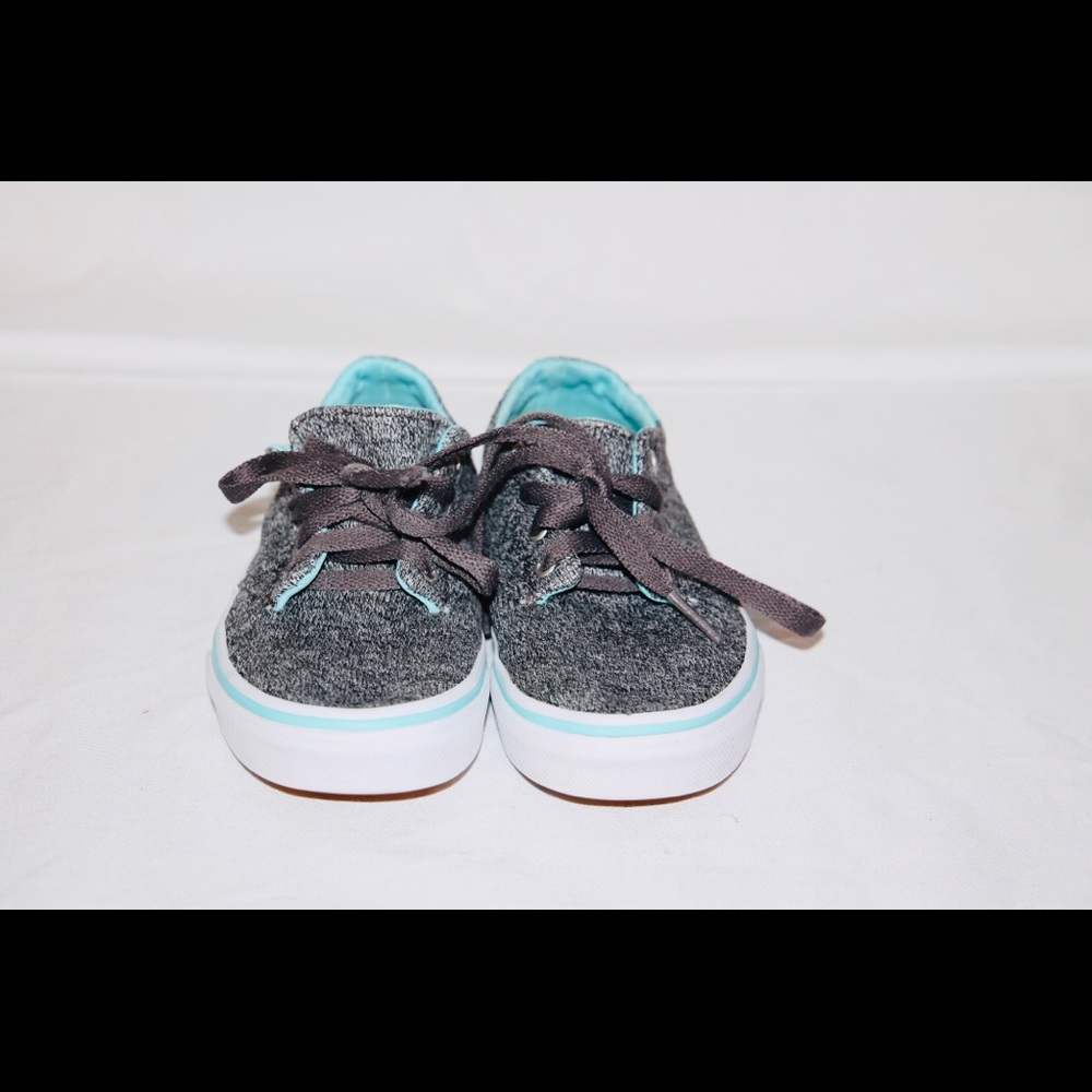 Girls Vans Grey and Turquoise Shoes